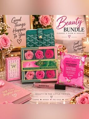 Beauty Bundle – Pink Rose Bath Petals & Facial Wipes